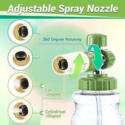M MINGLE Foam Cannon for Pressure Washer with Dual-Connector Tool - Dual Lance Pressure Washer Wand for Adjustable Soap Cannon - M22 and 1/4" Quick Connect - 3600 PSI
