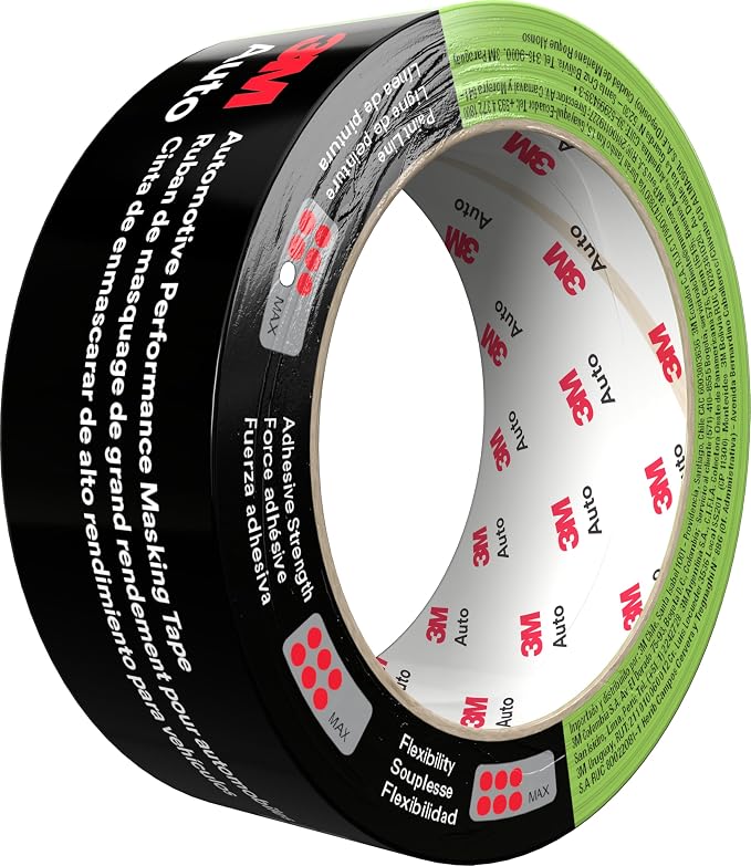 3M Automotive Performance Masking Tape, 36 mm x 32 m, 6/case (Pack of 6)