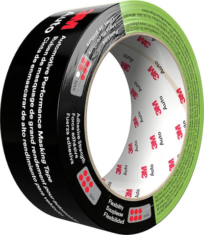 3M Automotive Performance Masking Tape, 36 mm x 32 m, 6/case (Pack of 6)