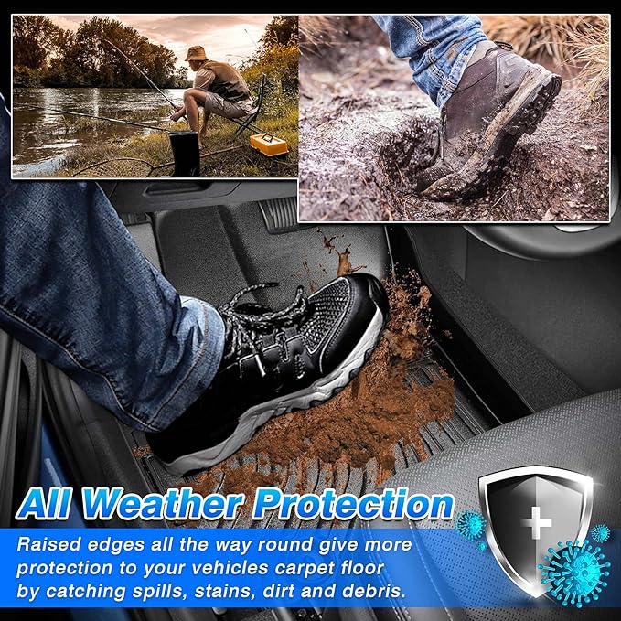 Cartist Floor Mats Fit for Hyundai Elantra 2026 2025 2024 2023 2022 2021 & Elantra N 2026 2025 2024 2023 2022 2021 (Not fit Hybrid) All Weather Floor Lines for Elantra Accessories Heavy Duty