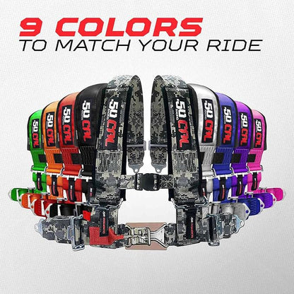1pc 4 Point Harness for Bucket Seat, Push Release, 10 Color Options, Racing Harness, Race Car, Off Road, UTV, RZR [6008A4]