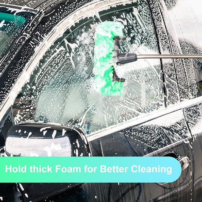 Tanlade 2 Pcs Car Wash Brush Head with Soft Detailing Bristle Flow Through Car Cleaning Brush Exterior Wash Equipment for Auto Truck RV Boat Camper(10 Inch,Green)
