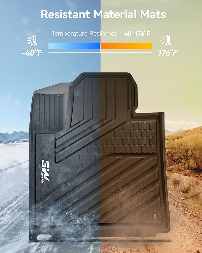 3W Floor Mats Compatible with Kia Sorento 6/7 Seats 2021-2026(Not Fit for Hybrid & PHEV), TPE All Weather Protection Floor Mats Custom Fit 3 Rows Car Floor Liners Set Car Mats Acessoires, Black