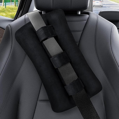 Seat Belt Pillow Post Surgery, Heart Pillows for After Heart Surgery Recovery, Chest Port Pacemaker Pillow for Chemo Patients Seatbelt, Gifts for Women After Hysterectomy (Black)