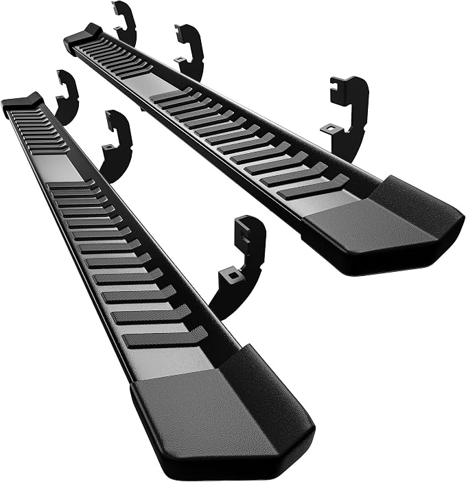 AUTOSAVER88 6 Inches Running Boards Crew Cab Compatible with 2019-2026 Chevy Silverado/GMC Sierra 1500 & 2020-2026 Silverado/Sierra 2500HD 3500HD, Step Pad Design, Stainless Steel Side Steps Nerf Bar