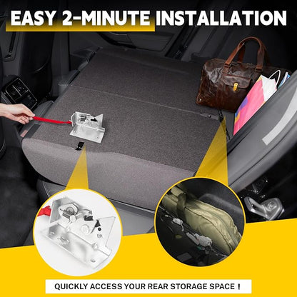 TENGBASE All-in-One Pre-Assembled Rear Seat Release Kit for Ford F-150 F-250 F-350 SuperCab & SuperCrew (2009-2025) Red