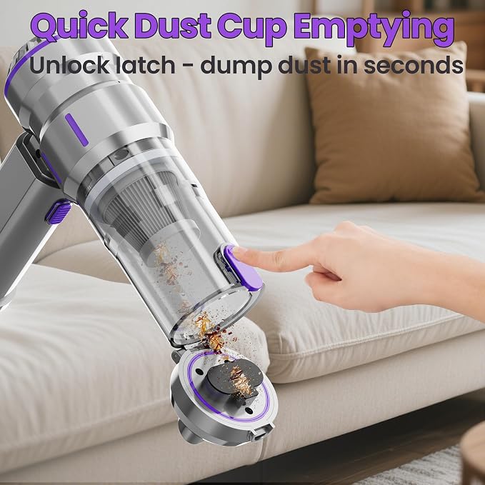 Portable Cordless Handheld Car Vacuum Cleaner - Equipped with Advanced Brushless Motor, 3 Suction Modes, 25,000 Pa Max Suction Power, Type-C Charging,for Car, Sofa & Keyboard