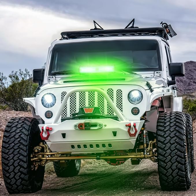 Nilight 12 Inch LED Light Bar Green Triple Row 240W Spot Flood Combo Off Road Driving Fog Fishing Hunting Emergency Safety Lighting for UTV Pick-up Van Boat Tractor