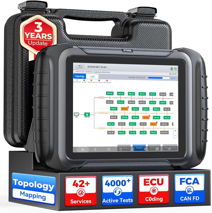 XTOOL D8S AI-Assisted Bidirectional OBD2 Scanner with Topology Mapping: 2026 Upgrade of XTOOL D8, Scan Tool with 42+ Reset, Full System Automotive Scanner Diagnostic Tool, PMI for Ford, FCA/CANFD/DoIP