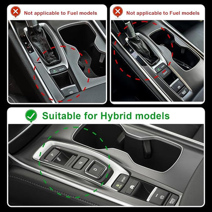 Carbon Fiber Gear Shift Panel Cover Compatible with 2018-2022 10th Gen Honda Accord Hybrid