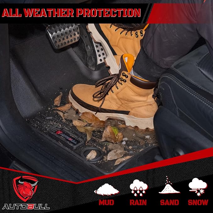 Floor Mats Compatible with 2020-2024 2025 2026 GLB, All Weather TPE Floor Liners, Custom Fit Car mats, 1st & 2nd Row, Black
