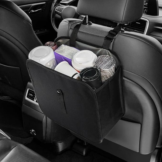 Amiss Foldable Trash Can, Collapsible Garbage Bag for Car, Hanging Waterproof Leakproof Storage Bag, Automotive Interior Accessories, Multifunctional (2 Gallon)