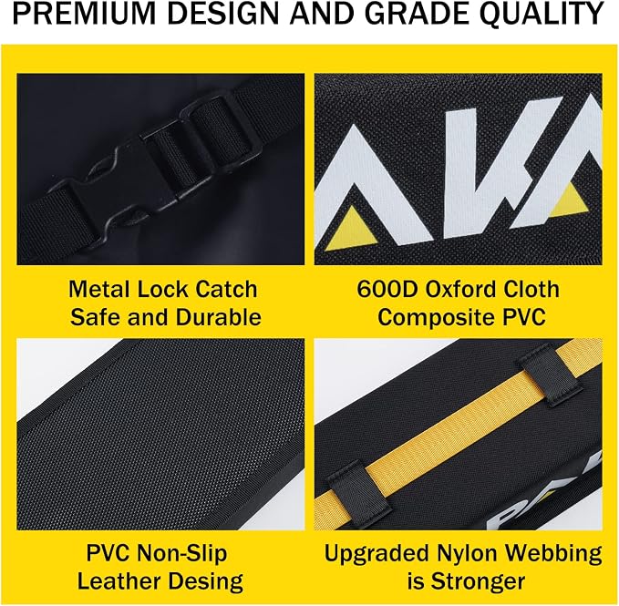 Kayak Roof Racks,Soft Roof Rack Pads,Universal Car Roof Rack for Surfboard/Ski/Kayak Paddle Board/Luggage Carrier System Include 2 Tie Down Straps,2 Tie Down Rope,2 Quick Loop Strap,and Storage Bag