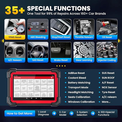 LAUNCH X431 CRP919EBT OBD2 Scanner, Advanced Wireless Bluetooth Bidirectional Scan Tool, ECU Code, CANFD/DOIP, FCA AutoAuth, 35+ Resets, VAG Guided, All Systems for All Vehicles, Upgraded of CRP919E