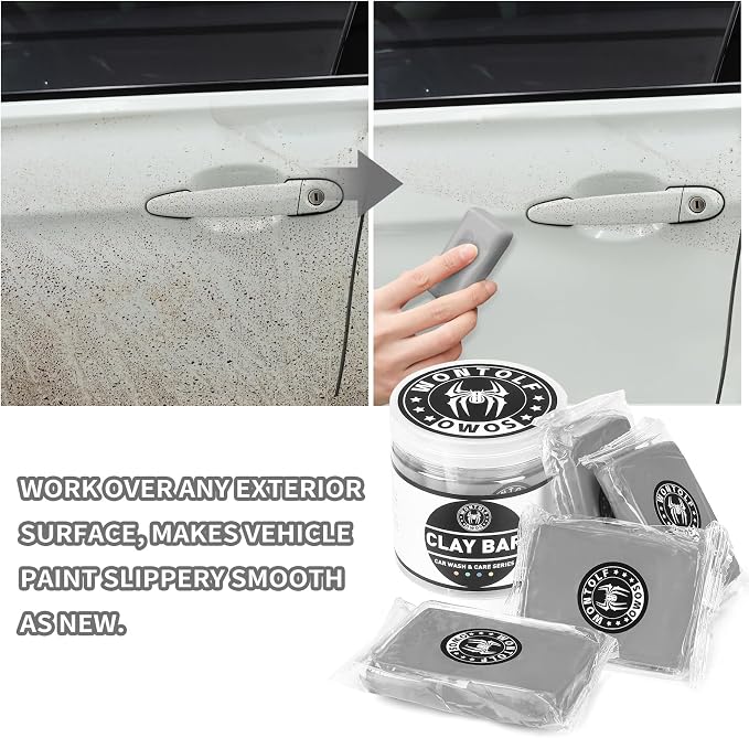 Wontolf 10 Pack Clay Bars Auto Detailing Premium Grade Magic Clay Bar Kit Car Detailing Kit with Washing and Adsorption Capacity for Car Detailing Car Wash Clean 10x50g Gray