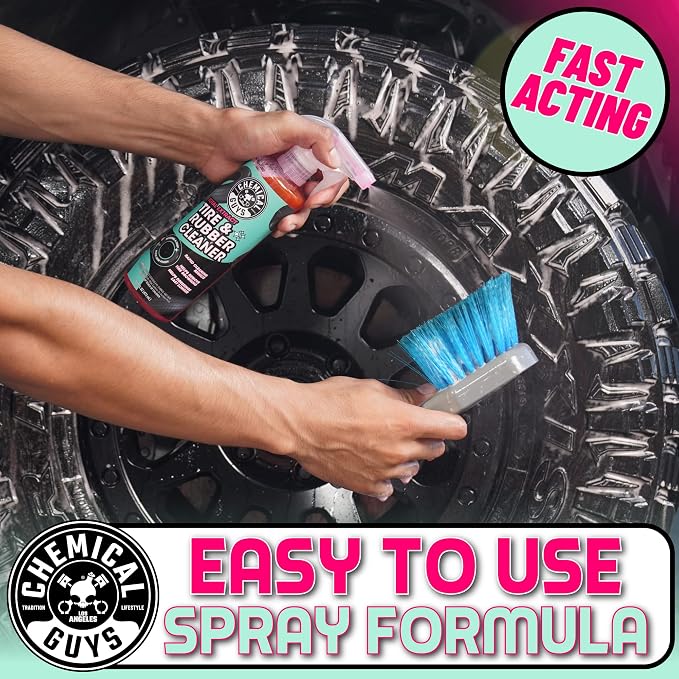 Chemical Guys CLD30216 Total Extract Tire & Rubber Cleaner, Safe for Cars, Trucks, SUVs, Motorcycles, RVs & More, 16 fl oz