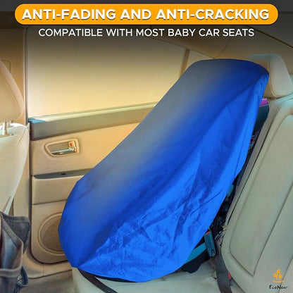 EcoNour Car Seat Protector, Waterproof Car Seat Cover with Thick Padding, Non-Slip Back Seat Protector for Baby, Infant & Toddler, Seat Cover Mat to Protect Seats from Spills, Dirt & Scratches