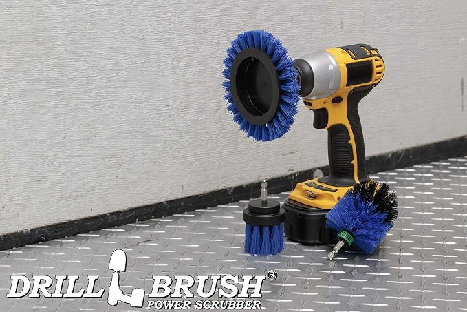 Pool Grout Cleaning Brush Kit - Professional Pool Accessories - Boat Cleaning Supplies - Boat Deck Power Scrubber Set - Tank Cleaner Tools for Home Use - Aquatic Scrubbing Brushes - Deck Scrub Brush