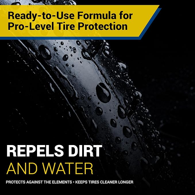 Maintain Tire Guard Side Wall Coating - Long Lasting Water-Based Acrylic Tire Shine Protectant for High-Gloss Finish, Durable Car Wheel Care Gel Repels Dirt and Water, No Sling - 16oz