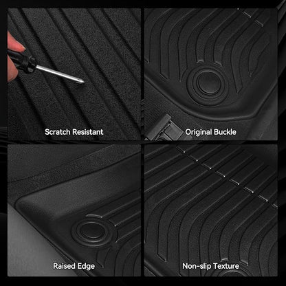 Floor Mats for Kia Seltos 2024 2025 2026, Trunk Mat and Backrest Mat All Weather TPE Protector for Kia Seltos Accessories