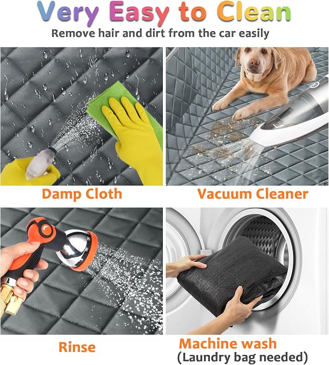 URPOWER Dog Car Seat Cover for Pets 100% Waterproof Seat Cover Hammock 600D Heavy Duty Scratch Proof Nonslip Durable Soft Back Seat Covers for Cars Trucks and SUVs