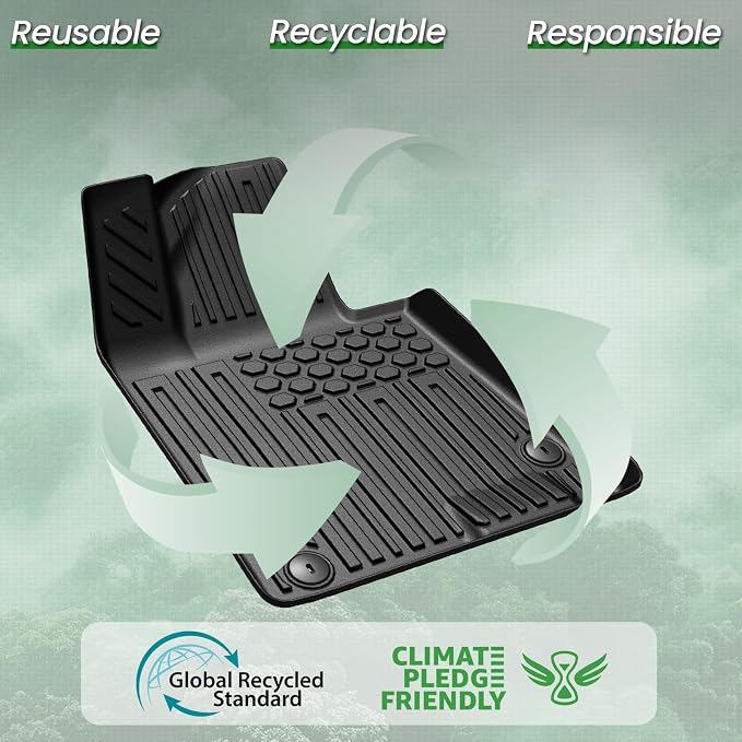 Floor Mats Set for 2021-2026 Kia K5 FWD & 2020-2026 Hyundai Sonata Gas FWD, All Weather TPE Floor Liners Trunk Mat Cargo Liner Accessories