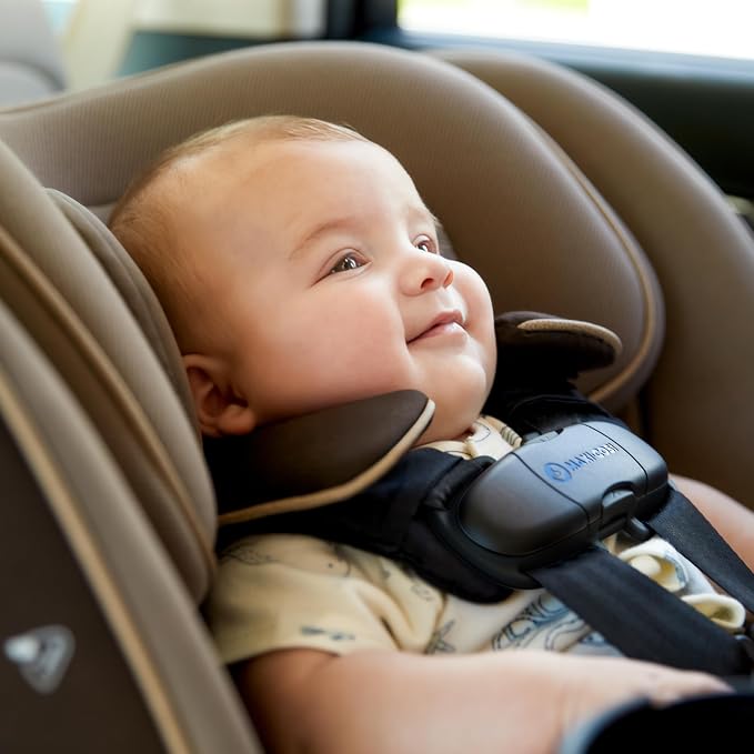 Maxi-Cosi Andi 360 Rotating All-in-One Baby Convertible Car Seat, Rear-Facing, Forward Facing Car Seat, Infant Toddler Booster, Easy Rotation, Tension System, Harness Adjust, Caspian Caviar