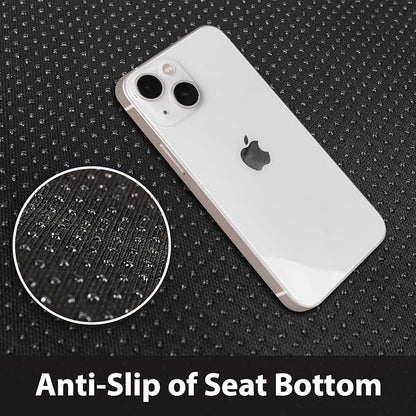 CAR PASS 3D Foam PU Leather Car Seat Covers, Universal Seat Covers Front 2 for Trucks SUV Sedan Automotive Seat Covers Armrest Airbag Compatible Waterproof Comfortable Faux Nappa Leather All Gray