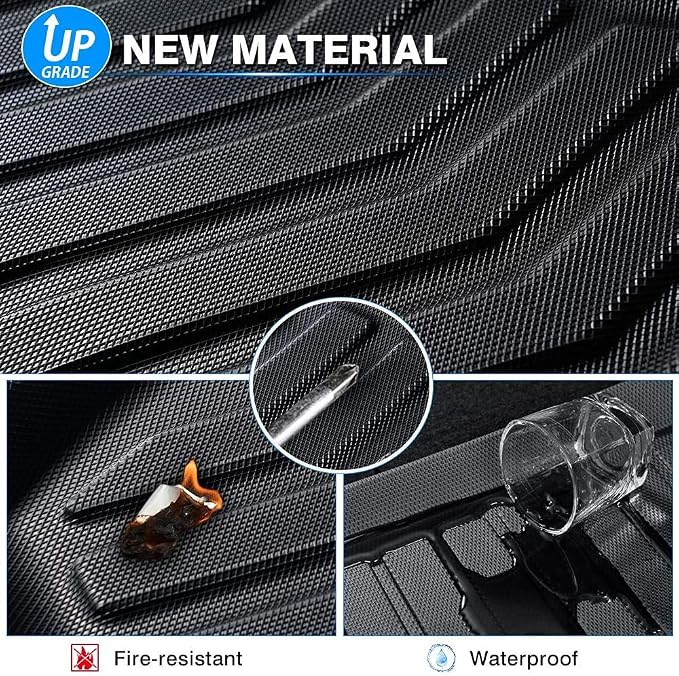 KUST Floor Mats for 2013-2020 Ford Fusion/Lincoln MKZ, All Weather Protection 2 Row Floor Liners Set Black Non-Slip
