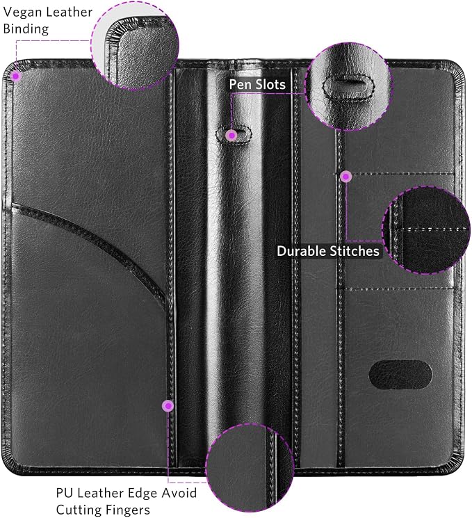 CoBak Car Registration and Insurance Holder - Vehicle Glove Box Car Organizer,Auto Truck Comparment Accessories Case with Magnetic Closure for Driver License,Cards