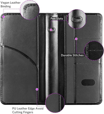 CoBak Car Registration and Insurance Holder - Vehicle Glove Box Car Organizer,Auto Truck Comparment Accessories Case with Magnetic Closure for Driver License,Cards