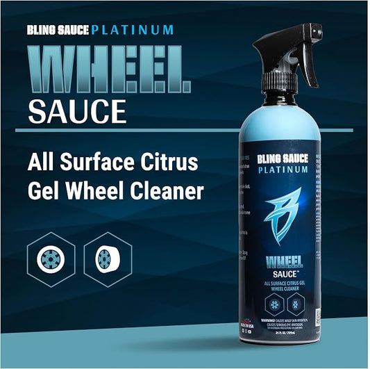 Bling Sauce Platinum Wheel Sauce, All Surface Citrus Gel Wheel Cleaner for Cars, Trucks, SUVs, 24oz.