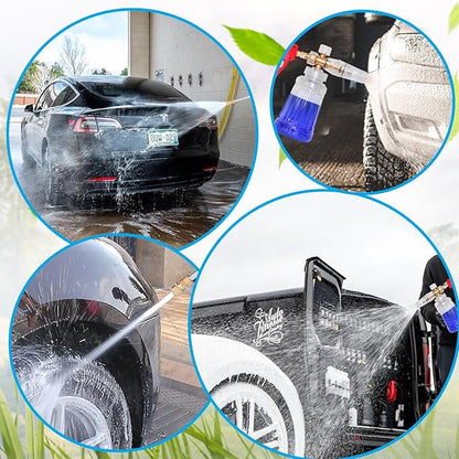 Foam Cannon for Pressure Washer with Dual Connector, Balabulala Car Foam Cannon with Dual Adapter, 1/4" Quick Connect,4200 PSI