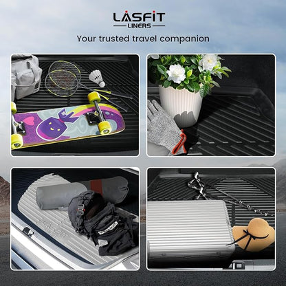 LASFIT Cargo Mat for Audi Q5/SQ5 2018-2025(Include Q5/SQ5 Sportback), Custom Fit All-Weather TPE Trunk Mat for Audi Accessories, Waterproof, Easy to Clean, Black