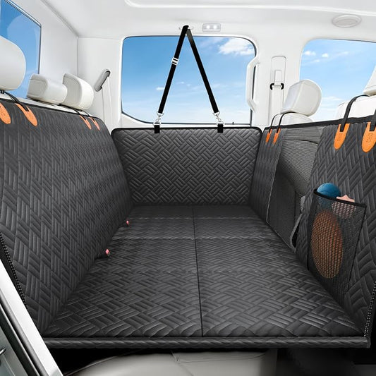 PROZAR Dog Car Seat Cover for Back Seat, Hard Bottom Back Seat Extender, Back Seat Pet Cover for Dogs - Supports 400lbs, Back Seat Pet Cover, Dog Hammock for Full-Size Trucks/SUVs