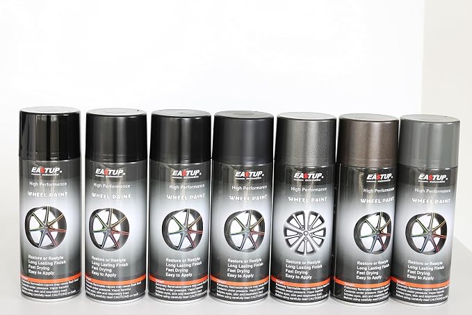 Premium High Gloss Black Wheel Paint - Brilliant Finish, High Durability, Fade-resistant, Quick Drying Rim Coating.