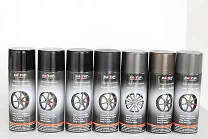 Premium High Gloss Black Wheel Paint - Brilliant Finish, High Durability, Fade-resistant, Quick Drying Rim Coating.