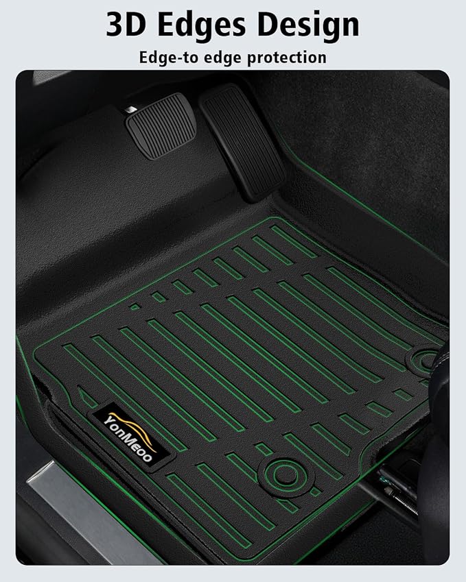 Floor Mats for 2010-2014 Ford F150 SuperCrew/Crew Cab with 1st Row Bucket Seat All Weather TPE Floor Liners Custom Fit for F-150 1st & 2nd Row Anti-Slip Full Set Car Mats