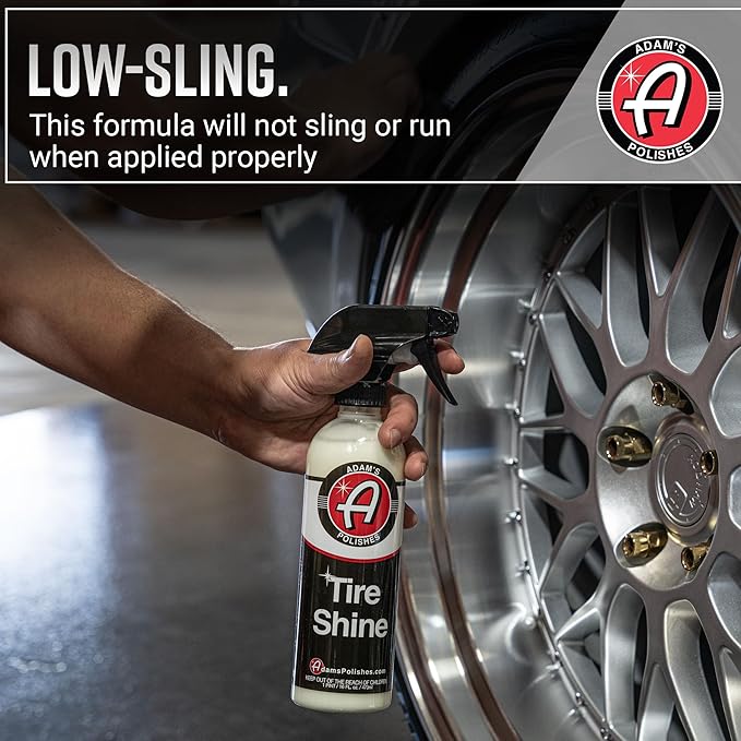 Adam's Polishes Tire Shine 5 Gal - Spray Tire Dressing W/ SiO2 For Non Greasy Car Detailing | Use W/Tire Applicator After Tire & Wheel Cleaner | Tire Ceramic Coating Car Wax Like Tire Protection