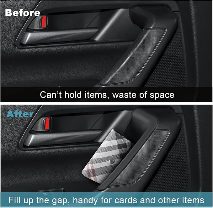 CDEFG 4Pcs for 2025 2026 Mazda CX-50 Center Console Organizer Tray Door Handle Pockets Trash Can Storage Box for 2023 2024 2025 2026 Mazda CX50 Accessories 4-Doors Trash Bin Storage Case TPE Material