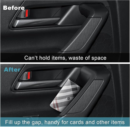 CDEFG 4Pcs for 2025 2026 Mazda CX-50 Center Console Organizer Tray Door Handle Pockets Trash Can Storage Box for 2023 2024 2025 2026 Mazda CX50 Accessories 4-Doors Trash Bin Storage Case TPE Material