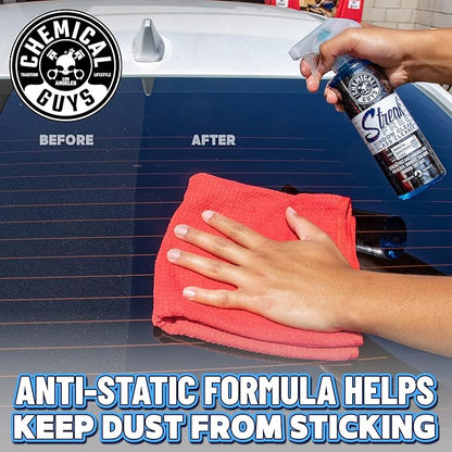 Chemical Guys Streak Free Glass and Window Cleaner - Works on Glass, Windows, Mirrors, and Screens, Ammonia-Free and Safe on Tinted Windows, for Cars, Trucks, SUVs, and Home Use - 16 oz