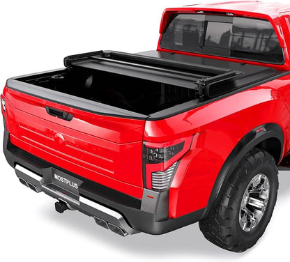 MOSTPLUS 5FT Tri Fold Soft Folding Truck Bed Tonneau Cover Compatible with Nissan Frontier 2005-2025 2026 Fleetside/Suzuki Equator 2009-2014 On Top 60Inch