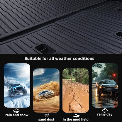 Cargo Mat with Backrest Protection for 2026 Honda Passport,TPE All Weather Protection Cargo Liner with Velcro Rear Seats Backrest car Accessories-Black
