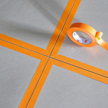 BOMEI PACK Orange Painters Tape 1 Inch Bulk - Paint Tape 6 Rolls x 1 Inch x 60 Yards - Painter's Tape Orange Masking Tape for Walls Painting, DIY Crafting, Decoration, Total 360 Yards