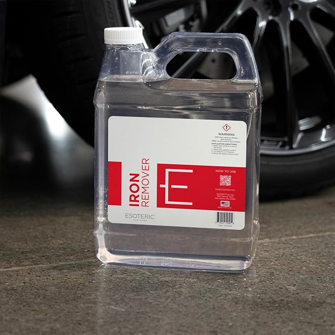 ESOTERIC Iron Remover Decontamination Spray 1 Gallon, Easy to Use, Iron Remover Car Detailing Supplies, Activates Red, Low Odor, Removes Iron Brake Fallout, Perfect for Your Car Detailing Kit
