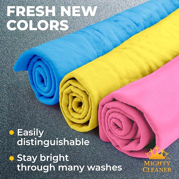 Premium 2pk +1 Free Shammy Cloth for Car Drying - 26"x17" - Super Absorbent Chamois Towel - Scratch-Free, Reusable & Soft Wash Cloth - Car Drying Towels