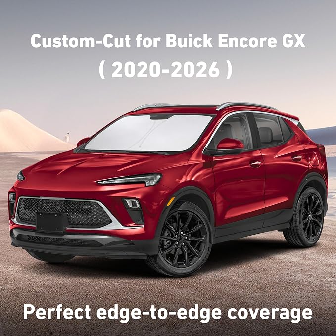 EcoNour Windshield Sunshade Compatible for Buick Encore GX 2020-2024 2025 2026, Sun Visor for Front Windshield & Window Sun Shade Cover, UV Heat Blocker & Protector, Car Accessories