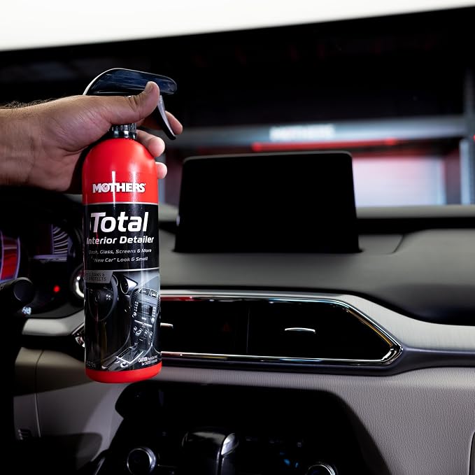 Mothers Total Interior Detailer, 24 oz. — Cleans & Protects Dash, Glass, Screens & More, Safe Ammonia-Free Formula Removes Dirt, Oily Film & Fingerprints Without Streaks or Residue (05434)
