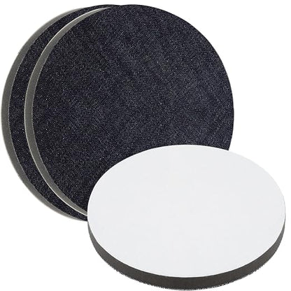 7'' Universal 3-Pack Orange Peel Remover Denim Polishing Pads – 2000 Grit (135mm) Hook & Loop for Easy Attachment, Professional Paint Leveling & Detailing Pad, V2 Upper Layer Clear Coat Scratch Repair